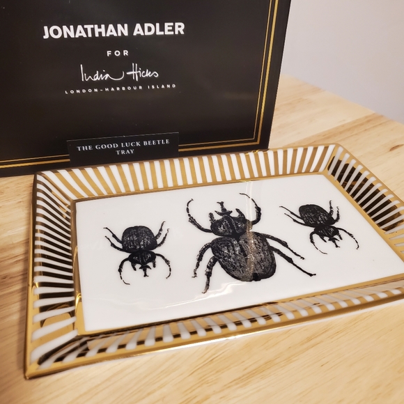 Jonathan Adler for India Hicks Goodluck Beetle Tray HTF - Picture 2 of 8